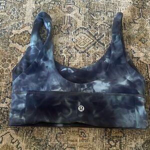 Lululemon Align Reversible Light Support Sports Bra in Grey Tie Dye A/B Cup 2